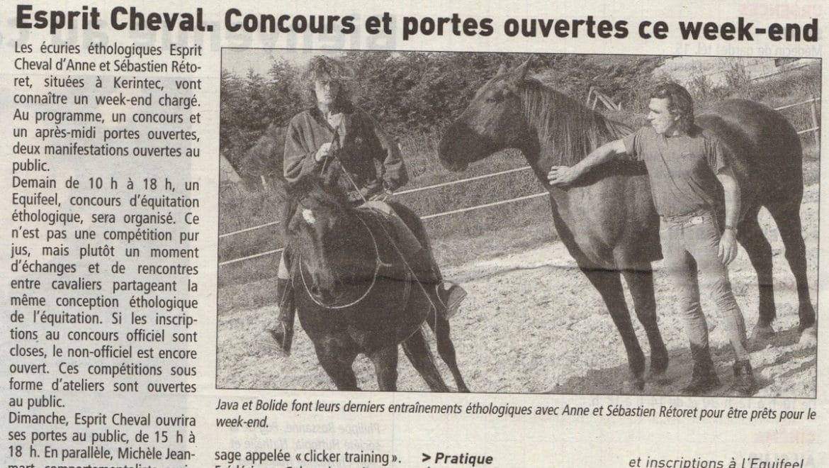 Esprit Cheval. Concours et portes ouvertes ce week-end