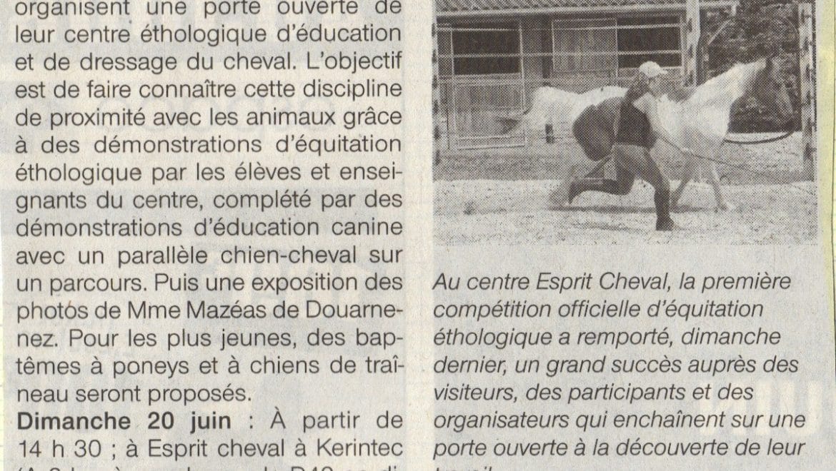 Porte ouverte à Esprit Cheval, dimanche